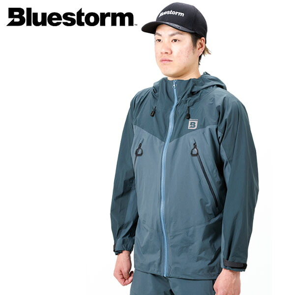 BLUESTORM 青味暴風 フィッシングウェア レインジャケット パンペロ アノラック オフショアブルー BSJ-TRJ1 高階救命物の具 BLUBSJTRJ1OBL