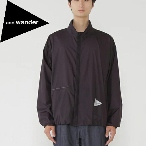 アンドワンダー ジャケット and wander 5746181043 oversized rip jacket purple AWD5746181043080