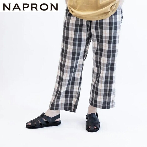 ナプロン NAPRON NP-PT37-26S ズボン下 SAMUE MONPE IVORY CHECK NPPT3726SIC15