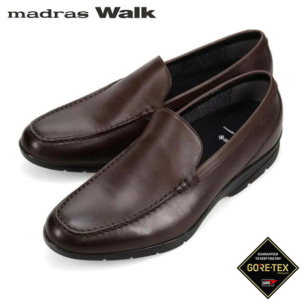 マドラスウォーク メンズ MW7703 D-BROWN ゴアテックス 全天候快適 スリッポンドレスシューズ MW7703 madrasWalk MADMW7703DBR|Retailer リテイラー