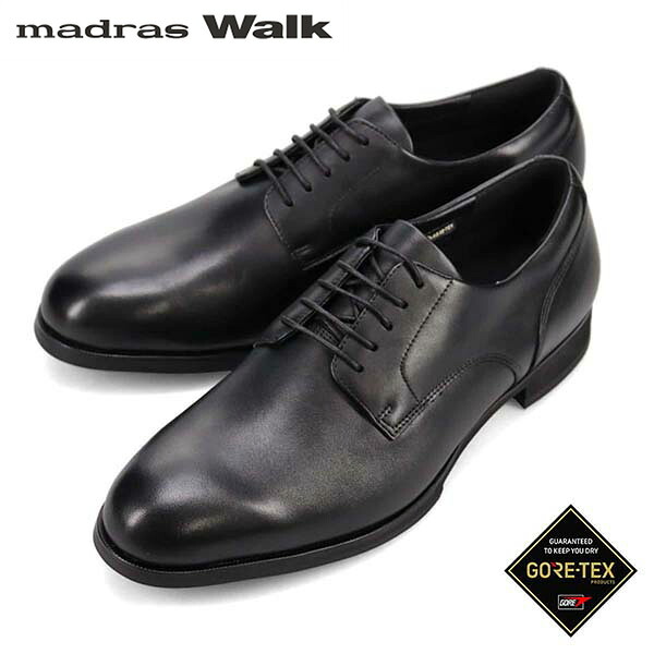マドラスウォーク メンズ MW9902 BLACK ゴアテックス 全天候快適 外羽根プレーントウドレスシューズ MW9902 madrasWalk MADMW9902BLA