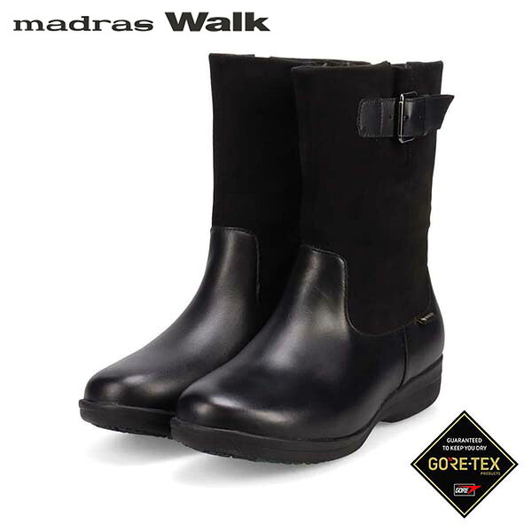 マドラスウォーク レディース MWL4001 BLACK/C ゴアテックス 4E ミドルブーツ MWL4001 madrasWalk MADMWL4001BLAC｜Retailer　リテイラー