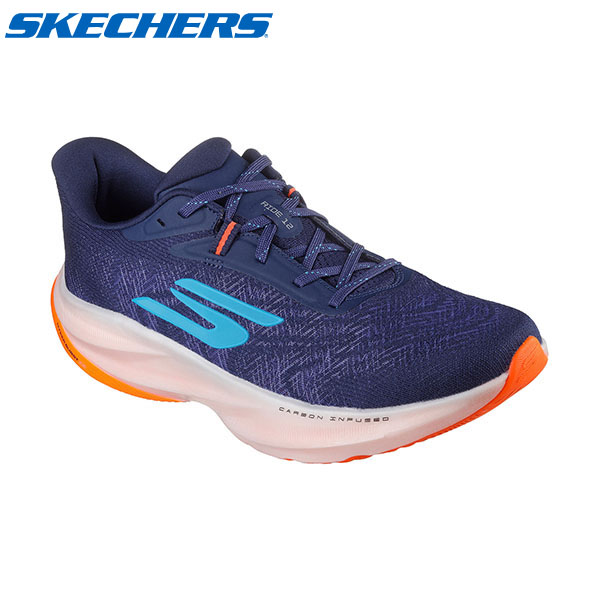 【楽天市場】スケッチャーズ SKECHERS メンズ ランニングシューズ GO RUN RIDE 12 246200 ネイビー/オレンジ 軽量 ...