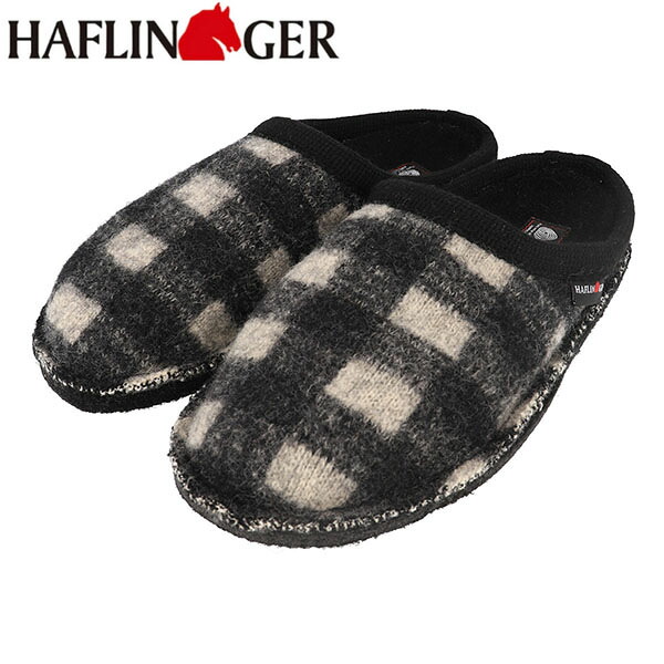 ハフリンガー HAFLINGER メンズ レディース ルームシューズ スリッパ プレイド ローワイス ウール 暖かい 保温 HAFHL312015033411