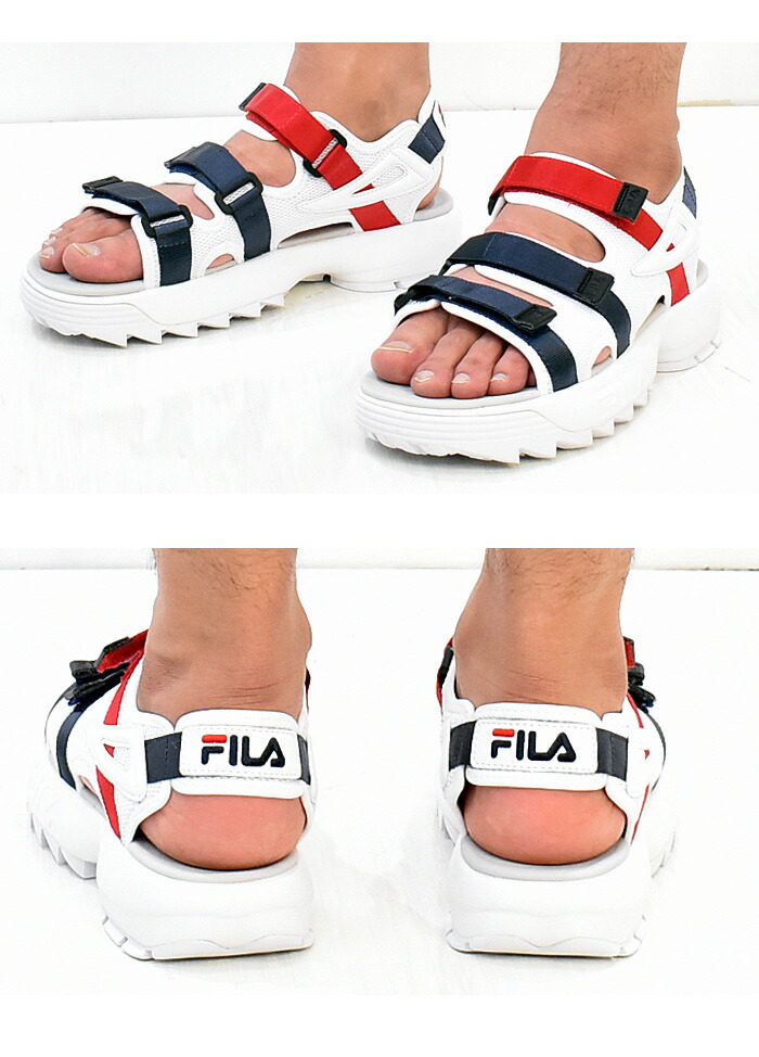 fila three strap sandals