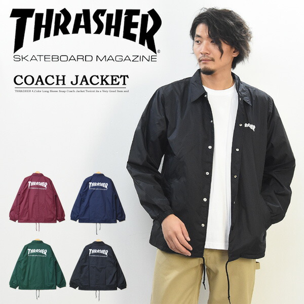 楽天市場】スラッシャー THRASHER MAG NYLON COACH JKT