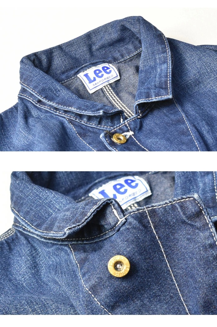 リー ツナギ 公式 定番 デニムオールインワン LM7213 メンズ ダークインディゴブルー XS : [リー] LM7213-200-01 : ファッション