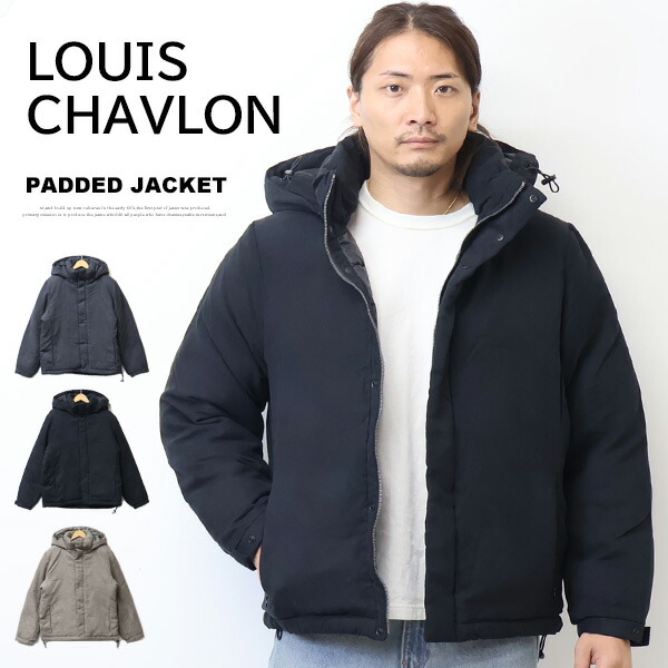LOUIS CHAVLON ルイシャブロン 桃起毛 ボンネット脱着 中綿アウター 中綿上衣 メンズ 貨物輸送無料 5540-1100