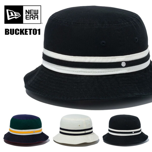 【楽天市場】NEW ERA ニューエラ バケット01 Striped Band Bucket バケットハット バケハ ハット 帽子 メンズ