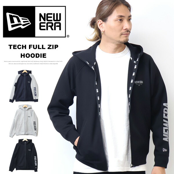 NEW ERA ニュー内鰓 テック 汗水 フルジップパーカー NE 1920 フーディー メンズ ジップフーディ 貨物輸送無料 14674792 14674793 14674794
