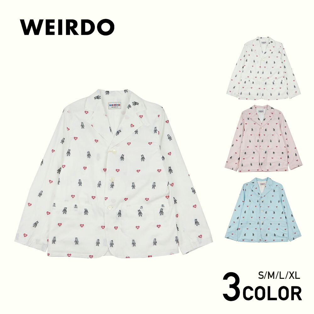 楽天市場】WEIRDO PIRATES - JACKET (GRAY) ウィアード 総柄 ワーク