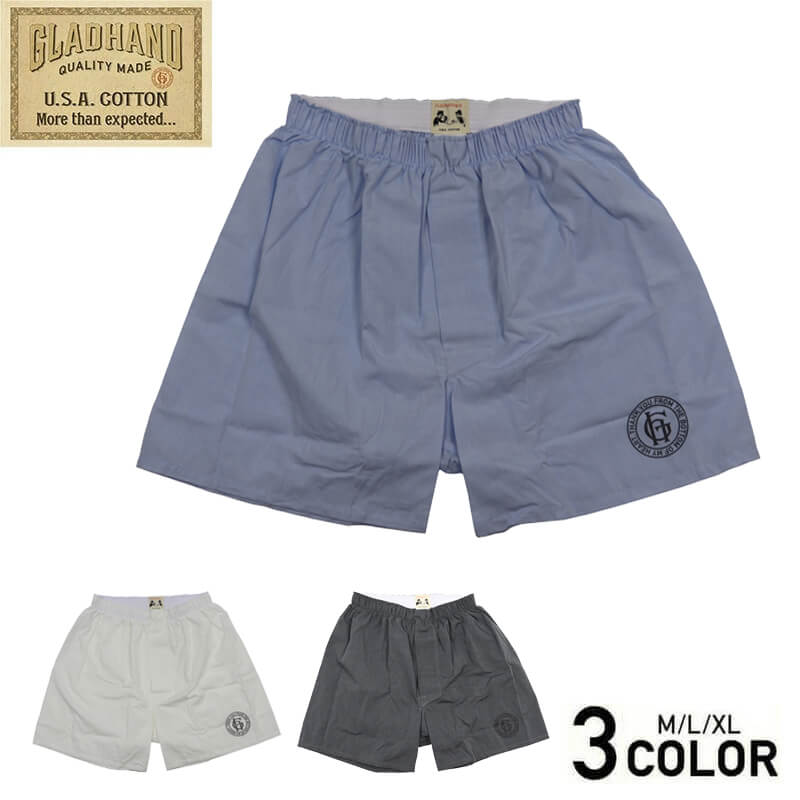 楽天市場】グラッドハンド ボクサー パンツ ショーツ トランクス 無地 メンズ 日本製 USAコットン 米綿 GLADHAND WOVEN  FABRIC STANDARD BOXER SHORTS GANGSTERVILLE ギャングスタービル WEIRDO ウィアード ブランド :  REZAR