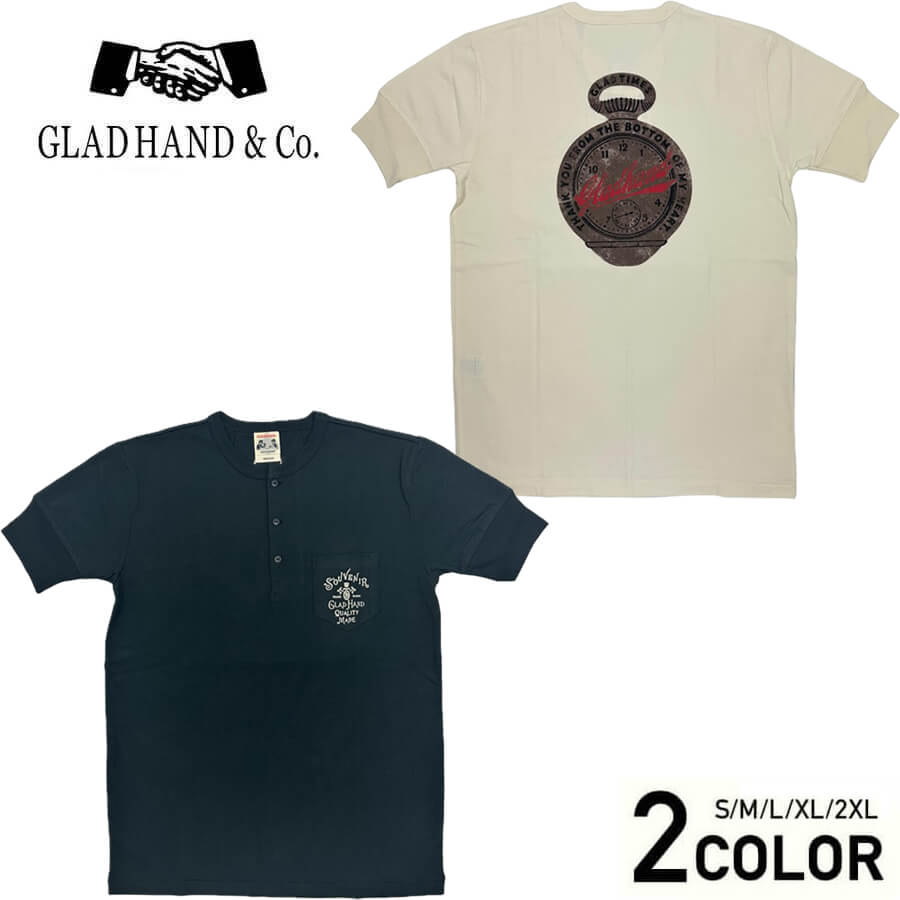 グラッドハンド プルオーバー 半袖 ヘンリーのど首 衣嚢 メンズ GLAD HAND GLAD TIMES - S/S HENRY T-SHIRTS WEIRDO ウィアード GANGSTERVILLE ギャングスタービル OLD CROW 年寄りの鴉