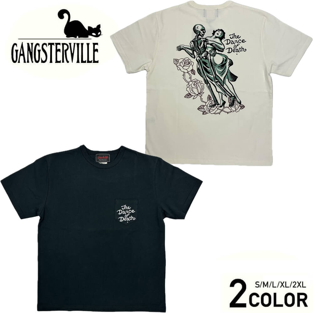 ギャングスタービル ヘビーウェイト バインダーネック ポケット Tシャツ 半袖 メンズ GANGSTERVILLE DANCE OF DEATH - HEAVY WEIGHT BINDER NECK S/S T-SHIRTS GLADHAND グラッドハンド WEIRDO ウィアード OLD CROW オールドクロウ