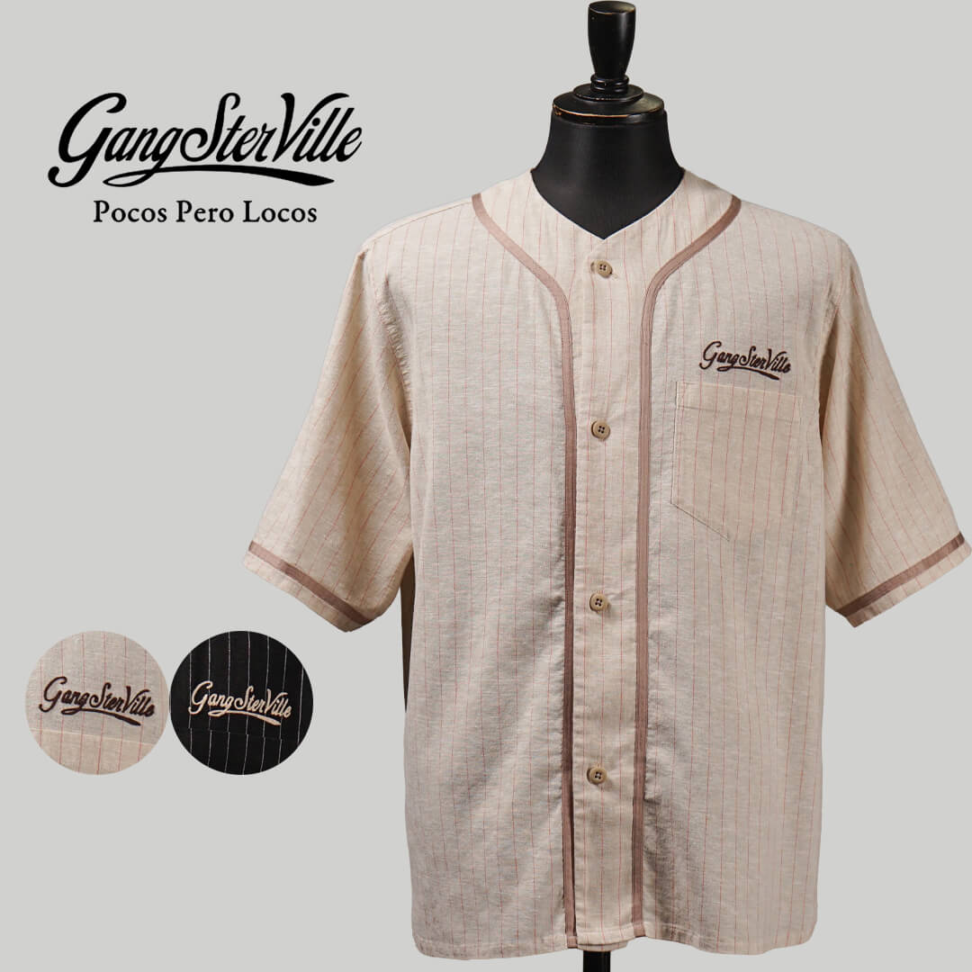 ギャングスタービル ベースボールシャツ 半袖 メンズ GANGSTERVILLE THUG LIFE - BASEBALL SHIRTS GLADHAND グラッドハンド WEIRDO ウィアード OLD CROW オールドクロウ|REZAR