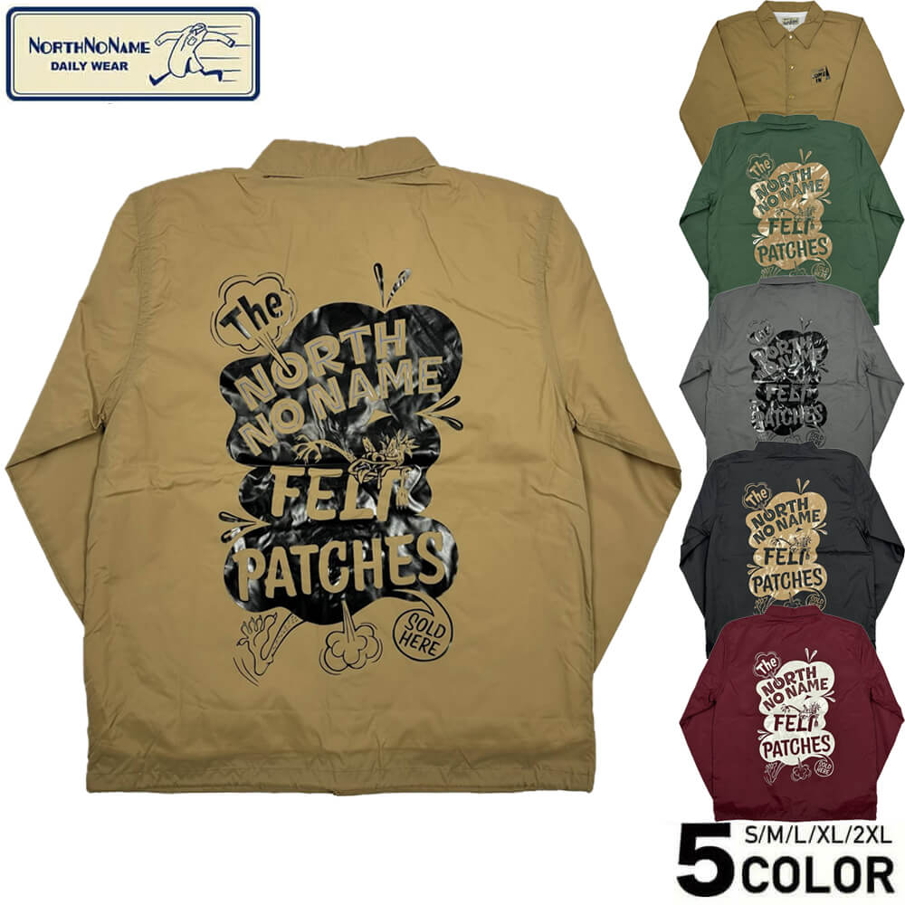 ノースノーネーム コーチジャケット ナイロンジャケット メンズ アウター ステッカー付き NORTH NO NAME NNN SIGN COACH JACKET HOLIDAY PAINT Sketch｜REZAR