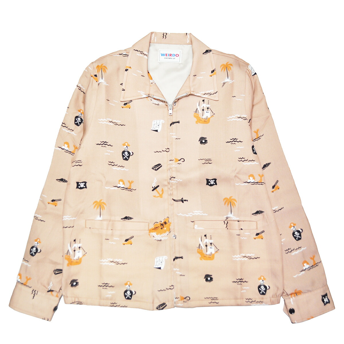 楽天市場】WEIRDO PIRATES - JACKET (GRAY) ウィアード 総柄 ワーク