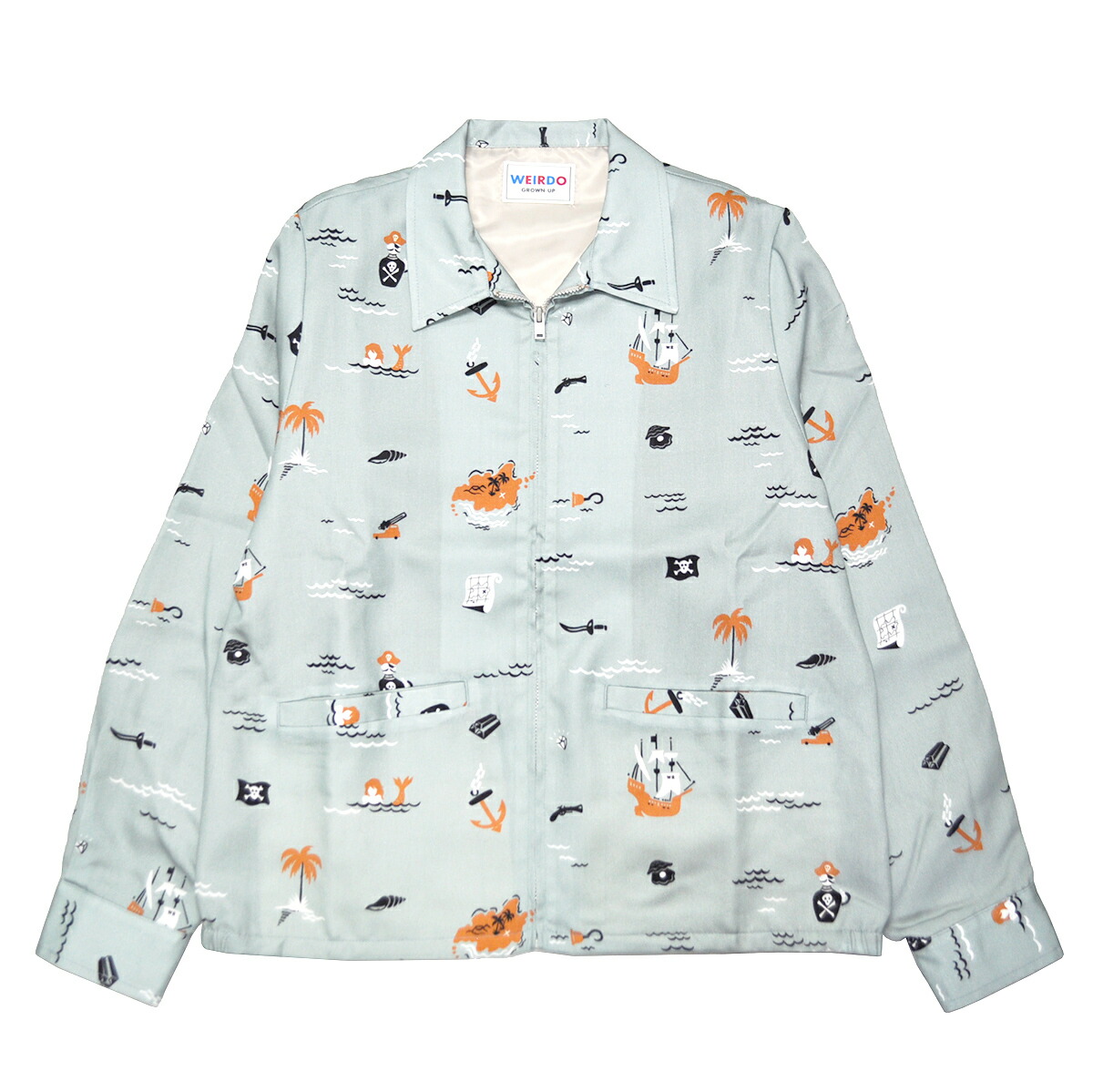 楽天市場】WEIRDO PIRATES - JACKET (GRAY) ウィアード 総柄 ワーク