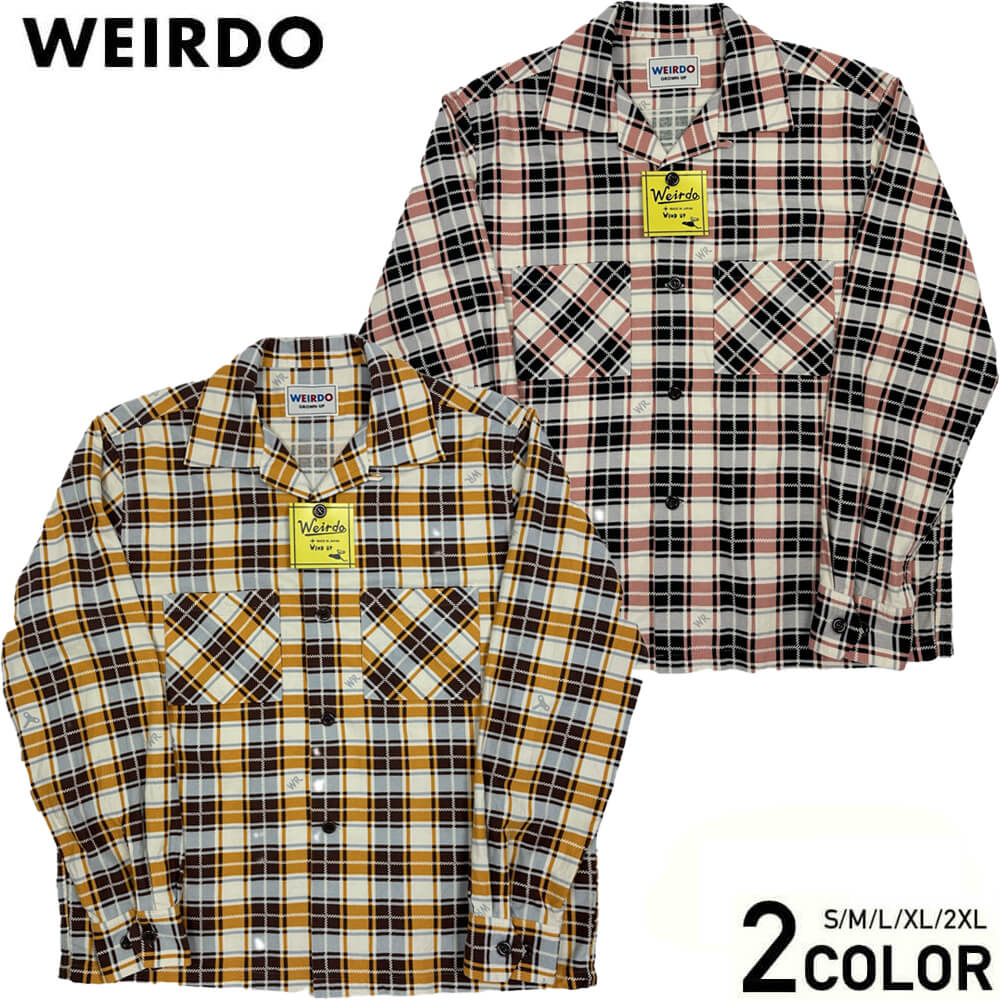 WEIRDO チェック柄プリントシャツ WEIRDO チェック柄プリントシャツ - メルカリ