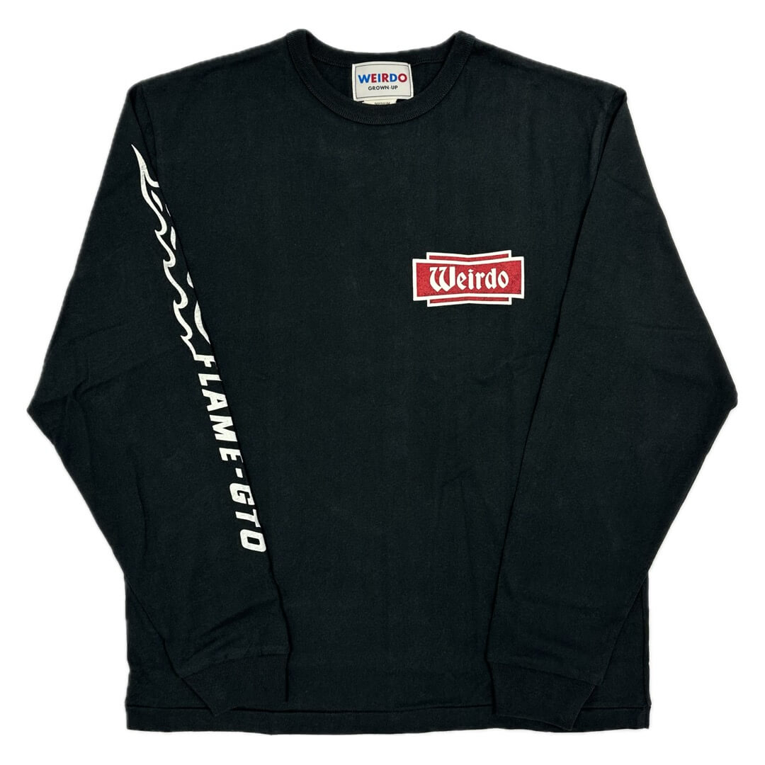 楽天市場】WEIRDO ウィアード 長袖 バインダ-ーネック Tシャツ FLAME