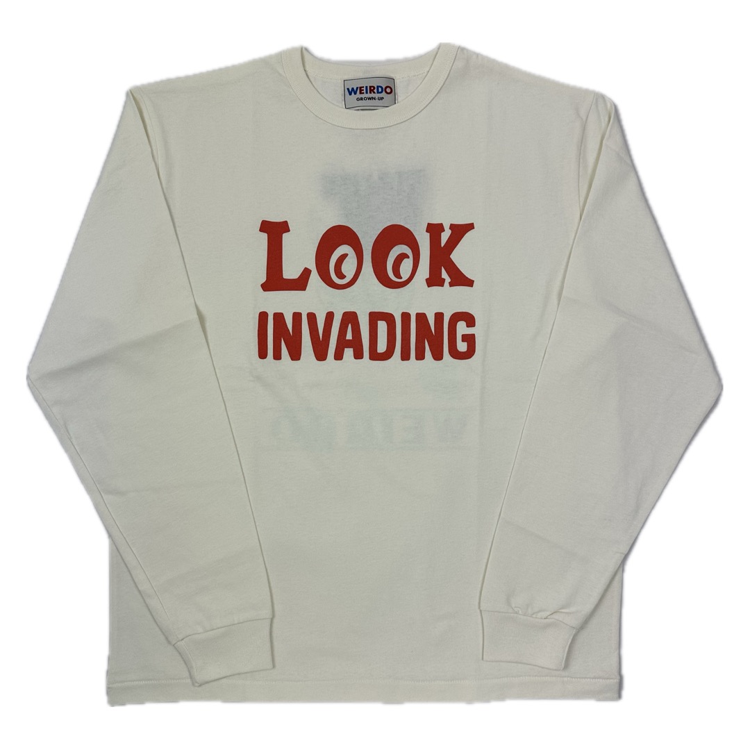 取りのこしM・2XL大きさのみ ウィアード 労働者の一団首っ玉 長袖 プルオーバー ロンT メンズ WEIRDO LOOK INVADING - L/S T-SHIRTS GLADHAND グラッドハンド GANGSTERVILLE ギャングスタービル OLD CROW 年寄りの烏
