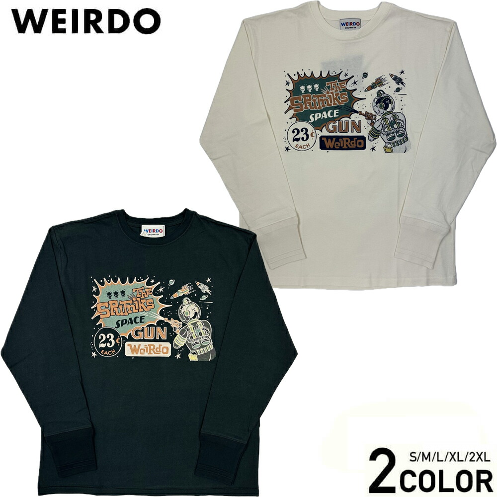 残り2XLサイズのみ ウィアード クルーネック 長袖 Tシャツ ロンT メンズ WEIRDO THE SPUTNIKS - L/S T-SHIRTS GLADHAND グラッドハンド GANGSTERVILLE ギャングスタービル OLD CROW オールドクロウ