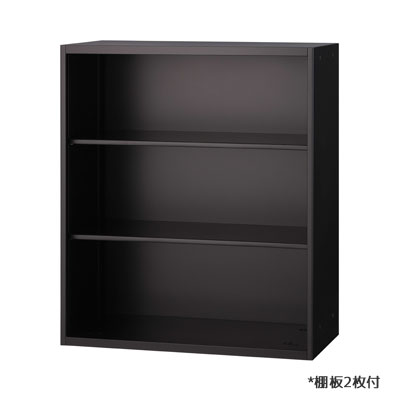 【メーカー取り寄せ品】壁面スチール収納オープン D450×H1050 ブラック ◆RFUAO-B11