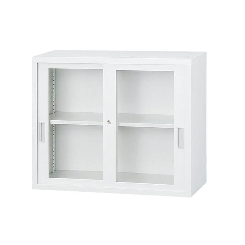 【メーカー取り寄せ品】【法人様限定】 スチール書庫 A4シリーズ ガラス引き違い 32型A4上置き用H730 ホワイトグレー W880&times;D400&times;H730 A4-32G 書類棚 オフィス収納 鍵付き ファイル収納 書類収納 A4ファイル スチール収納庫 壁面収納 オフィス家具｜R.F.YAMAKAWA 14,835円