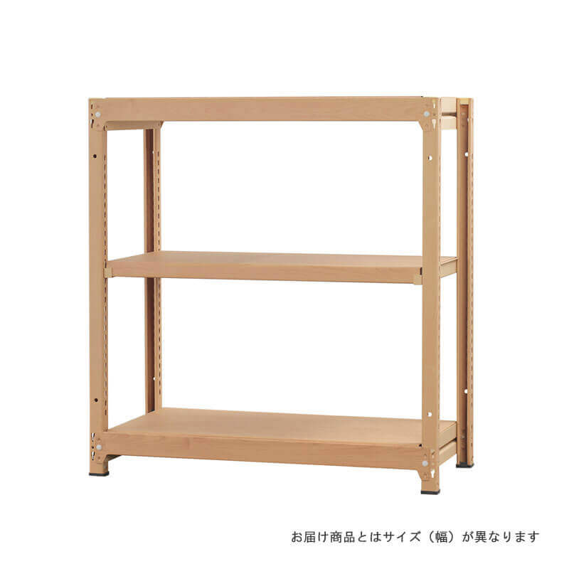 【メーカー取り寄せ品】【法人様限定】ディーアールラック スチールラック 基本 ナチュラル&times;ナチュラル ◆RA-1210-NT-NT 収納棚 スチール棚 幅1240&times;奥行450&times;高さ1000｜R.F.YAMAKAWA