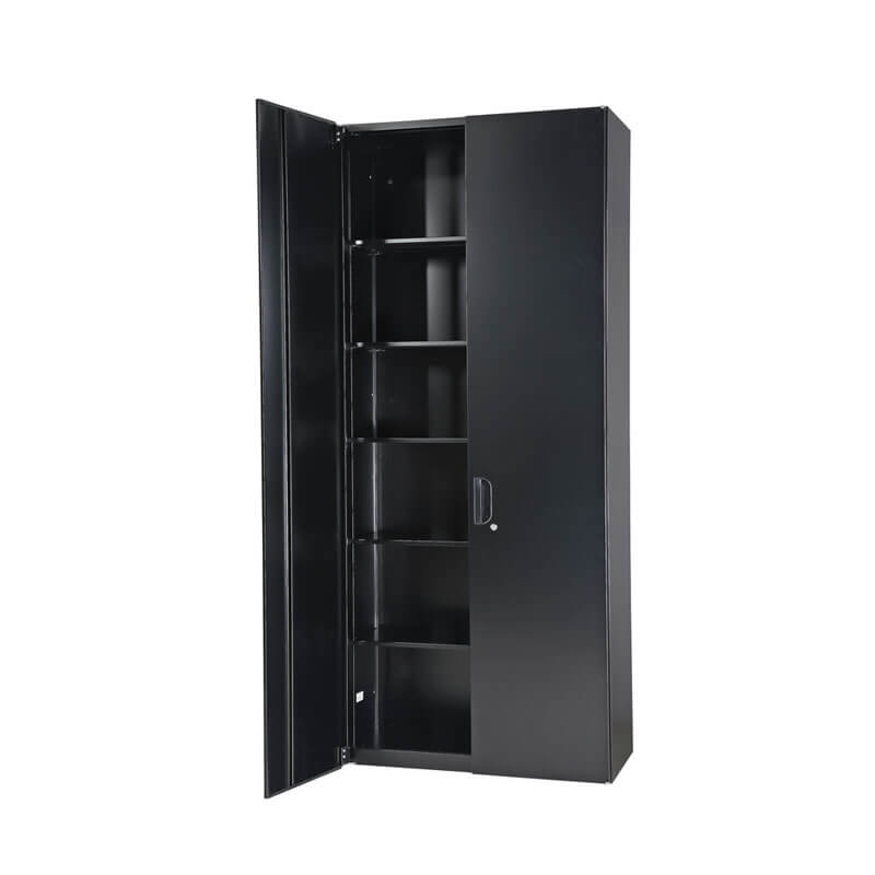 HOSシリーズ スチール壁面収納書庫深型両開き 下置き用 H2100 HOブラック HOS-HRLX-B