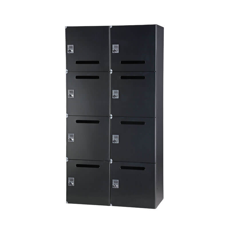 【メーカー取り寄せ品】HOSシリーズ パーソナルロッカー 2列4段 H1740 ダイヤル錠 HOブラック ◆HOS-PDAT17408C-B