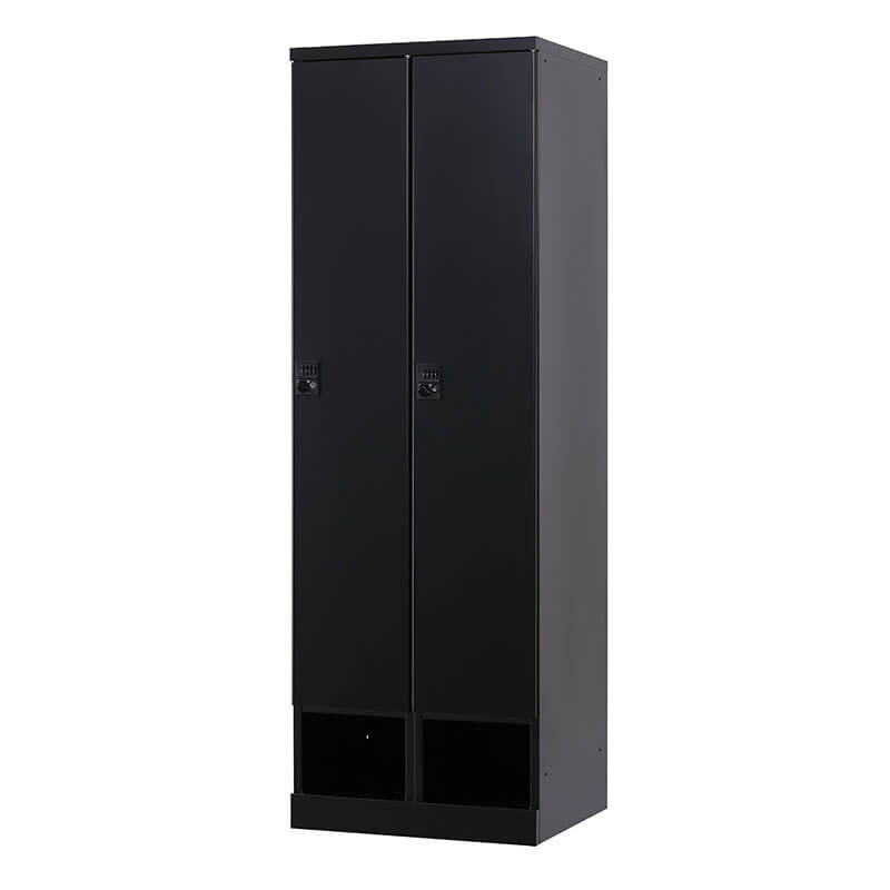 【メーカー取り寄せ品】RLKシリーズ リラッシュ 更衣用ロッカー 下段オープンタイプ 2人用W600 ダイヤル錠 マットブラック◆RLK-TKD260-BMB