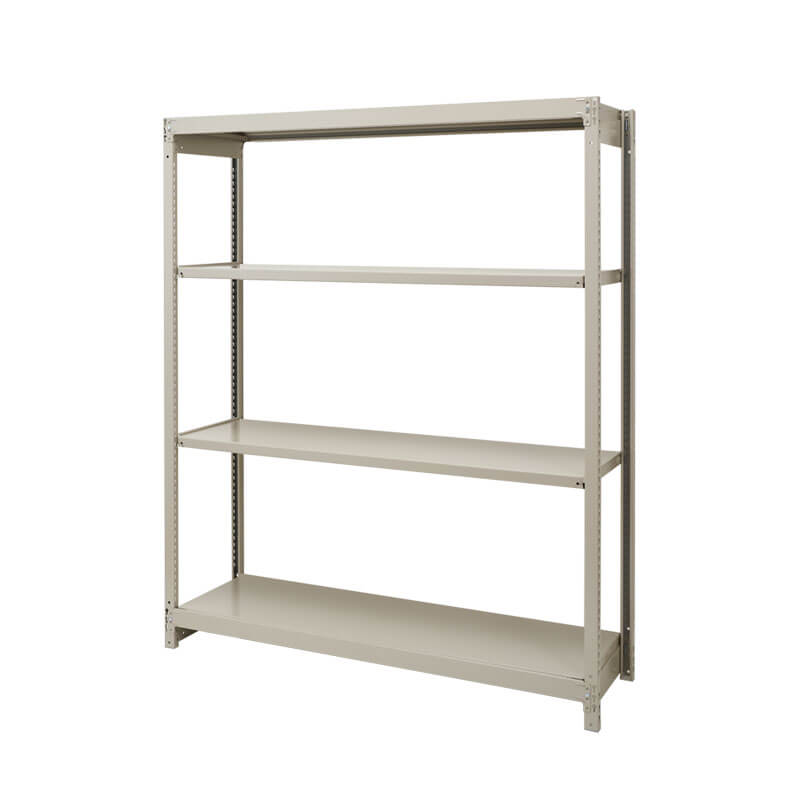 【メーカー取り寄せ品】 【法人様限定】 PRORACK 4段軽量スチールラック 150Kg/段ボルトレス 基本 アイボリー ◆1FH-6545-4 収納棚 スチール棚 日本製 幅1500×奥行450×高さ1800|R.F.YAMAKAWA