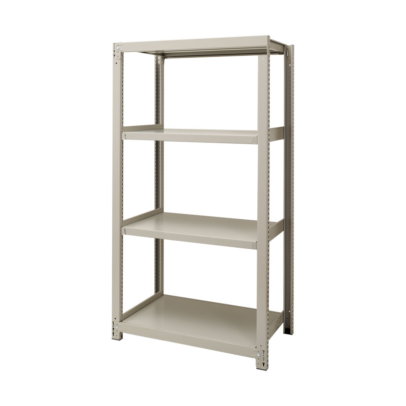 【メーカー取り寄せ品】【法人様限定】 PRORACK 4段中量スチールラック 300Kg/段ボルトレス 基本 アイボリー ◆3MS-6360-4 収納棚 スチール棚 日本製 幅900&times;奥行600&times;高さ1800｜R.F.YAMAKAWA