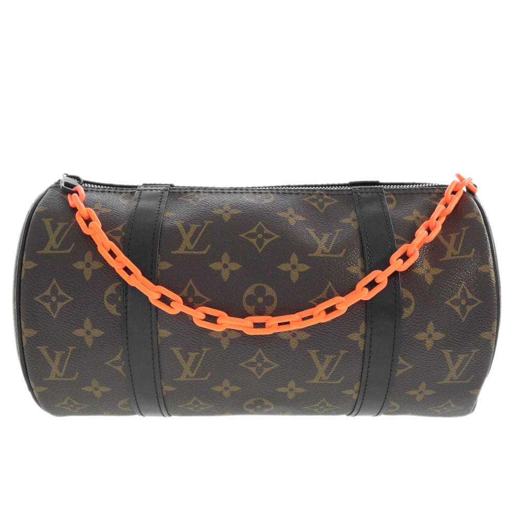 louis vuitton purse with orange chain