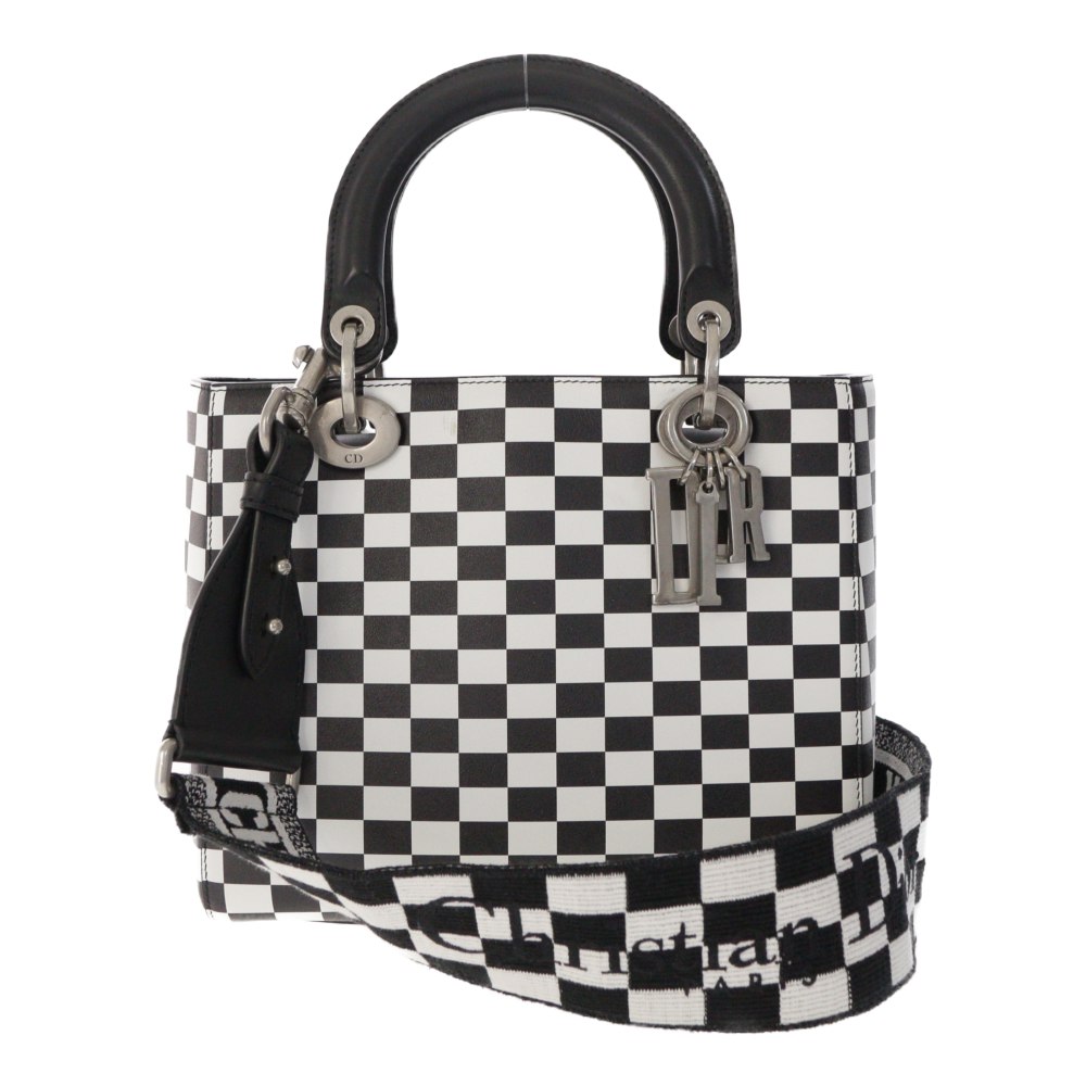 dior checkered tote