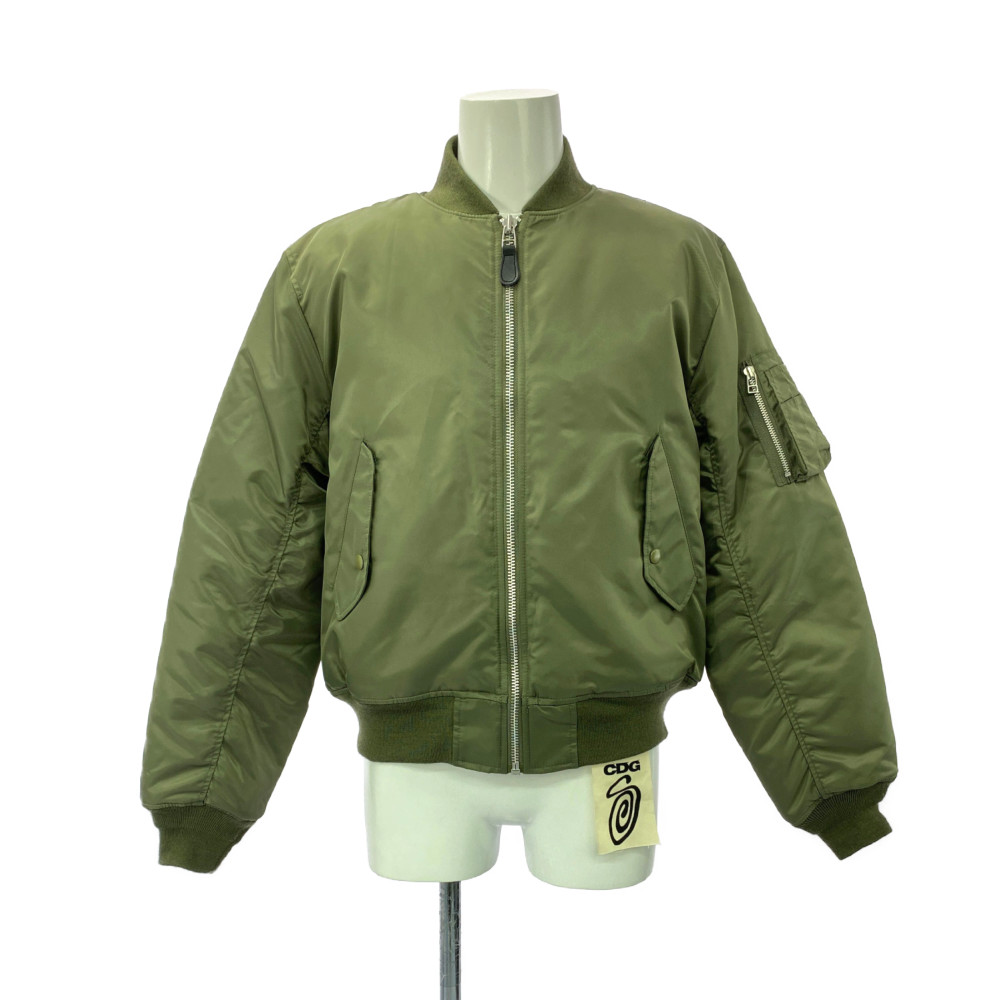 特価 コート ジャケット ステューシー Cdg Ma 1 Jacket フライトジャケットブルゾン aw S オリーブ Stussy A メンズ B1128 中古 Www Hallsflorida Com