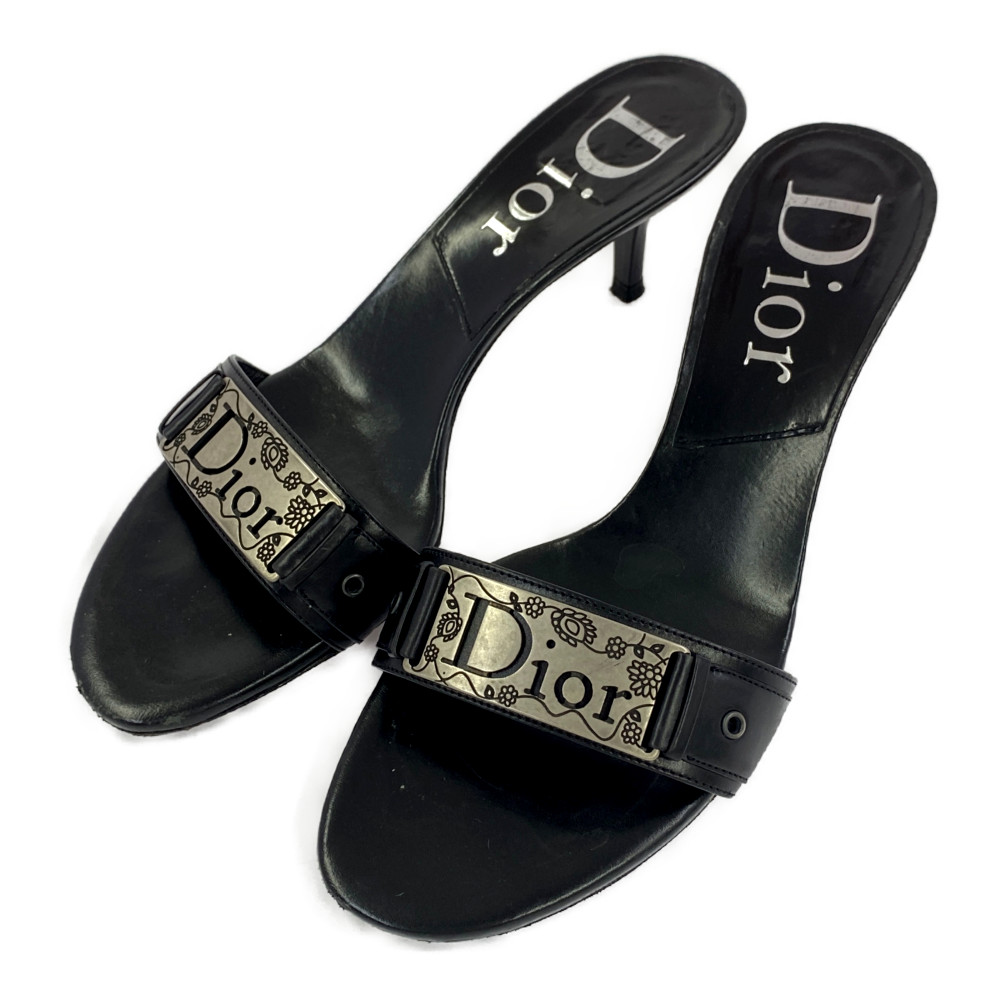 【楽天市場】クリスチャンディオール ストリートシック･ロゴミュールサンダル靴/36 1/2/ブラック/Christian Dior【♀】【B