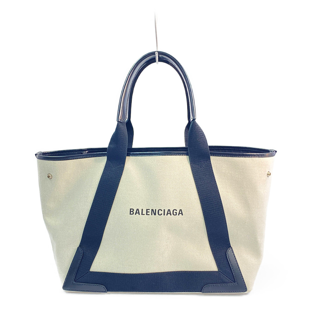 ポイント2倍 【BALENCIAGA】バレンシアガ ネイビーカバス ハンドバッグ