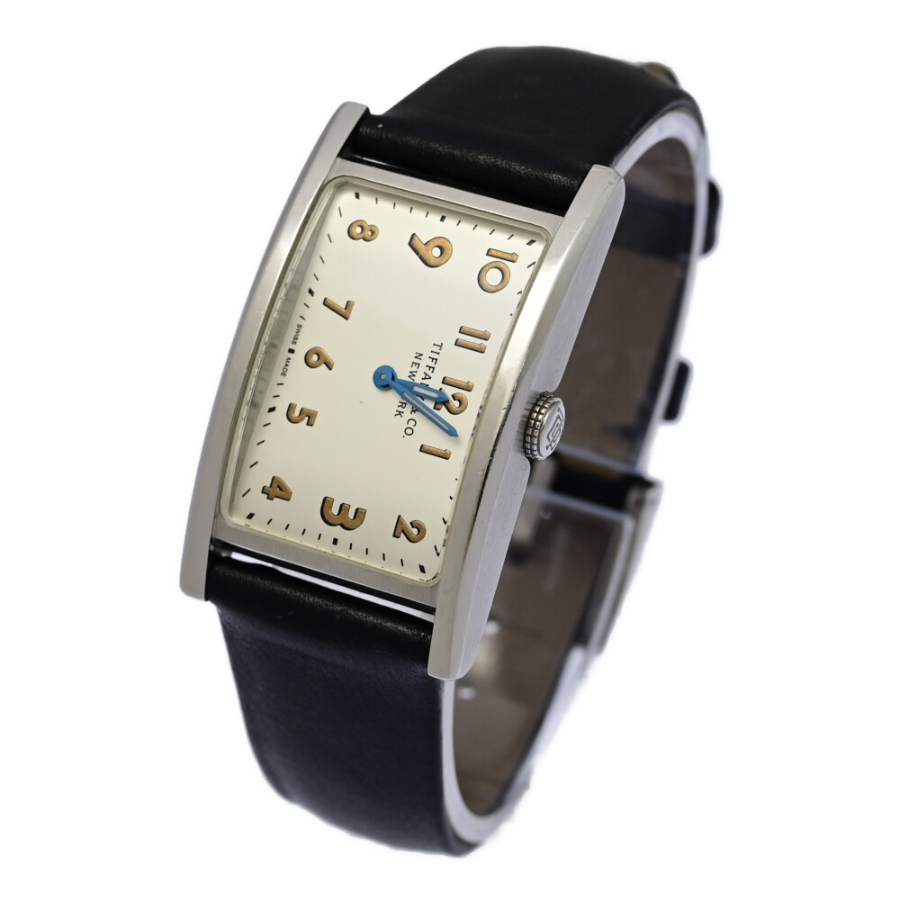 ティファニー　ダイバーズ　赤　Quartz　純正レザーベルト　稼働品 ティファニーダイバーズ赤Quartz純正レザーベルト稼働品