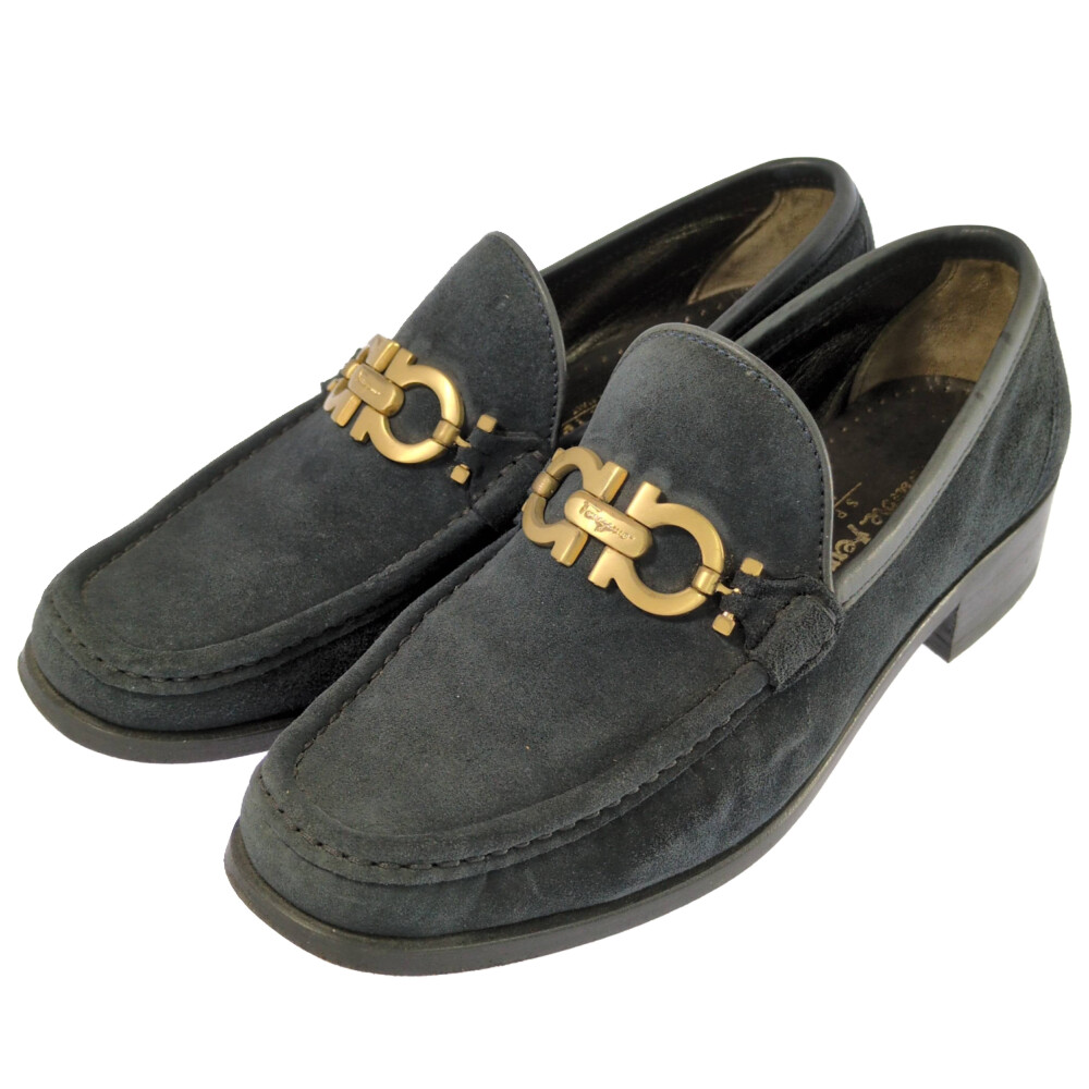 【極美品】サルヴァトーレフェラガモ ガンチーニローファー 7 ブラック 金金具 Salvatore Ferragamo (サルバトーレフェラガモ) ガンチーニ ローファー