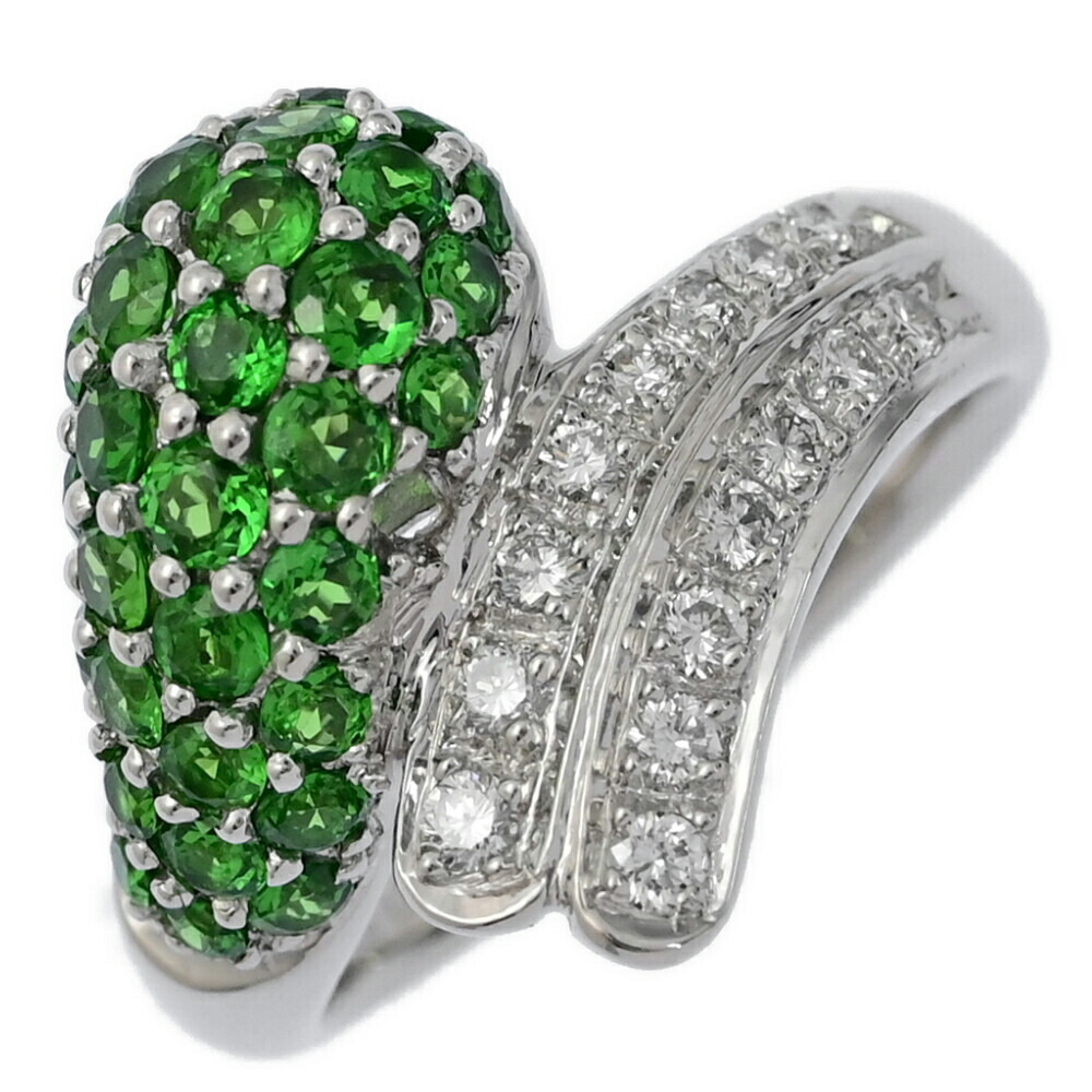 グリーンガーネット ダイヤモンド リング 0.71ct 0.20ct