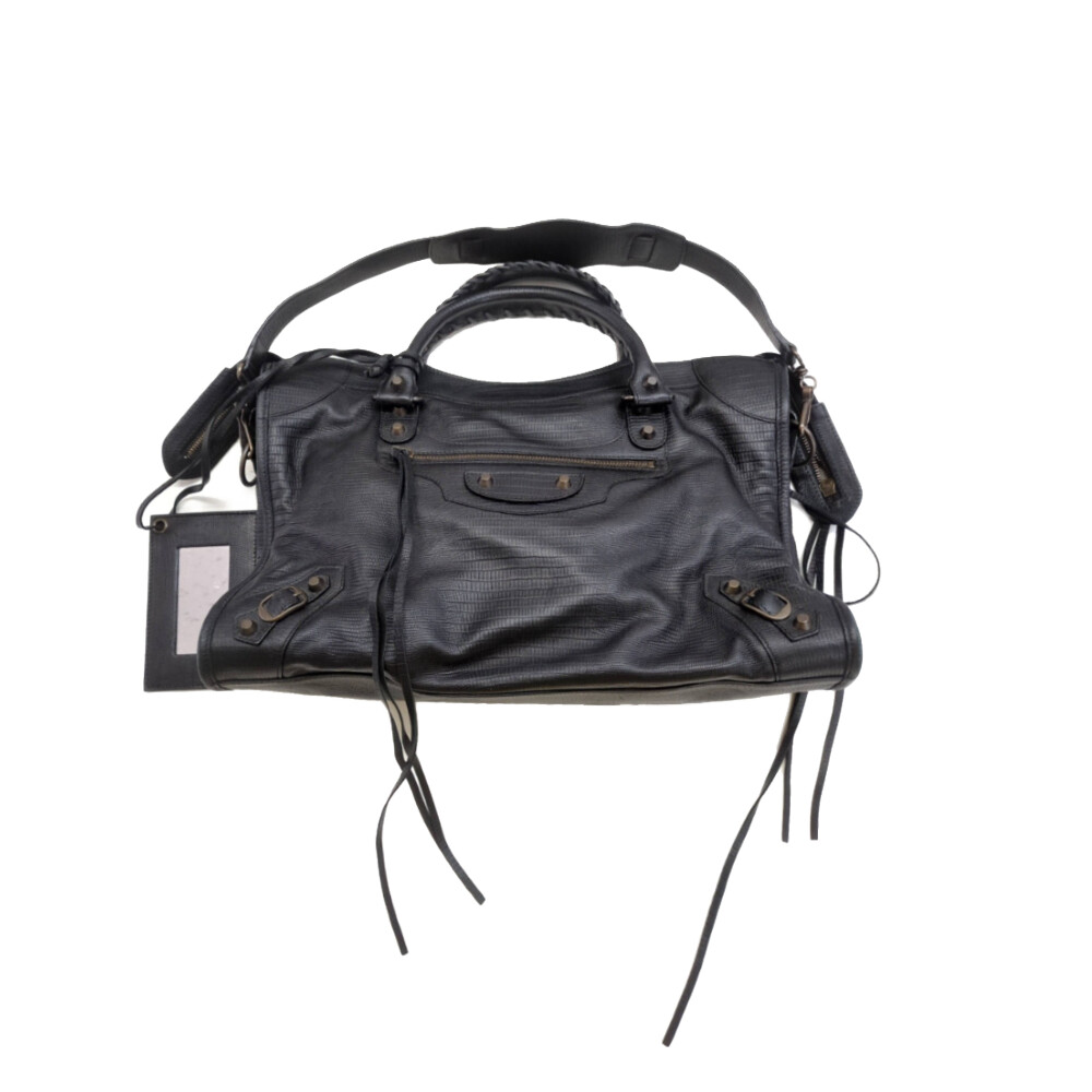 バレンシアガ　クラシック　ミニシティ　2way ショルダーバッグ　3441 バレンシアガクラシックミニシティ 2WAY ショルダー 黒 ゴールド金具