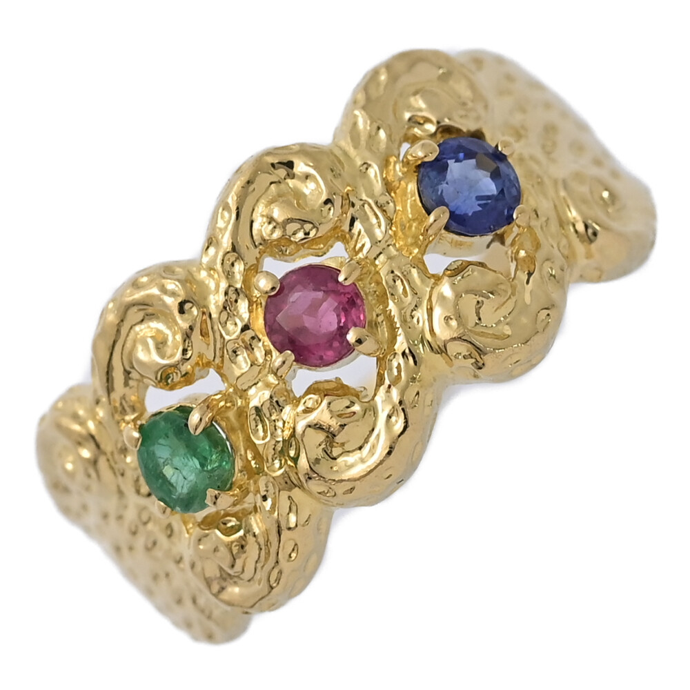 楽天市場】14P・ルビー サファイア エメラルド・サファイアリング