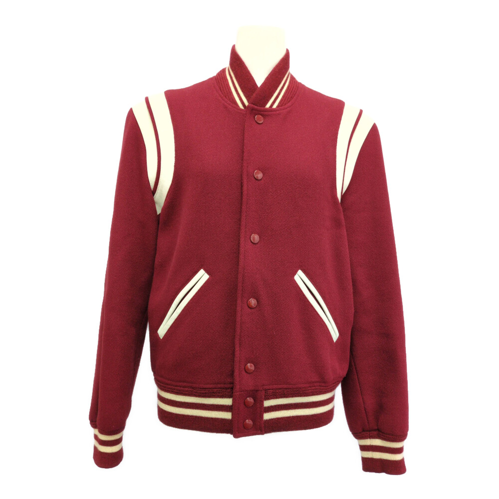 SAINT LAURENT PARIS サンローランパリ なめし革刈り込み ウールテディジャケット 354718 44 赤いこと 【歳月冬】【♂】【A】【メンズ】/b260409★■611050【中古】 コート・ジャケット-メンズファッション