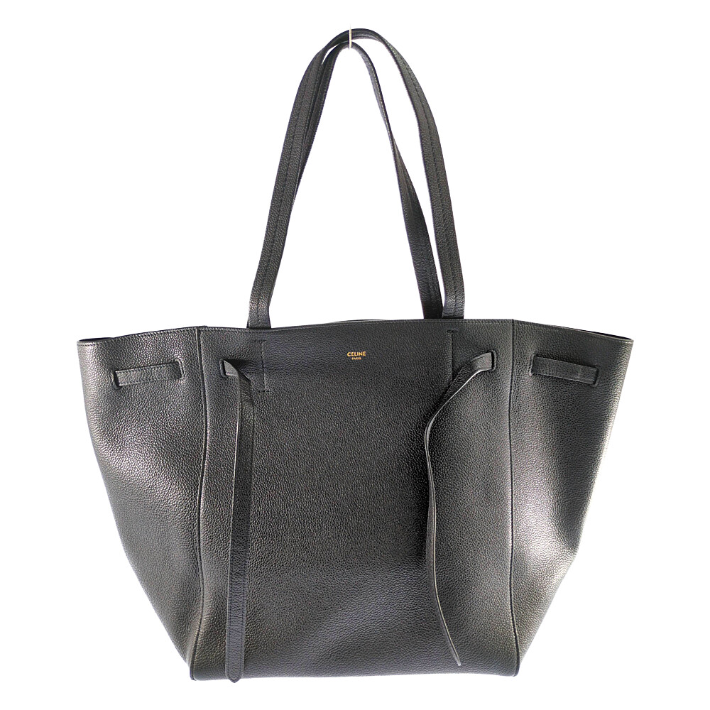 CELINE セリーヌ スモールカバファントム トートバッグ 黒いこと 通い 通学【オール時節】【A】【メンズ・レディース】/b260609★■617113【中古】