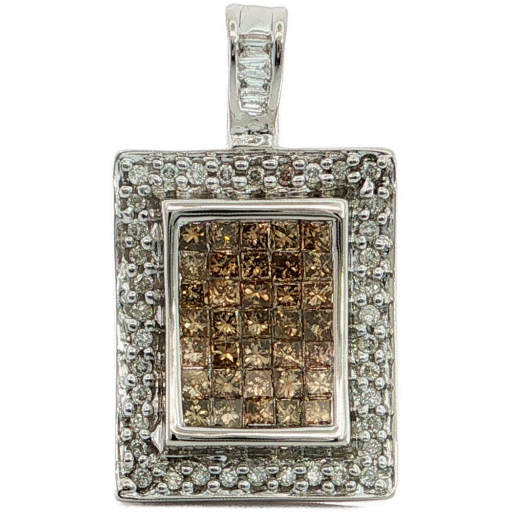0.75ct ブラウンダイヤ ダイヤモンドペンダントトップ K18WG/750-3.6g ホワイトゴールド【N】【メンズ・レディース】/h260711★■618845【中古】｜リファスタ