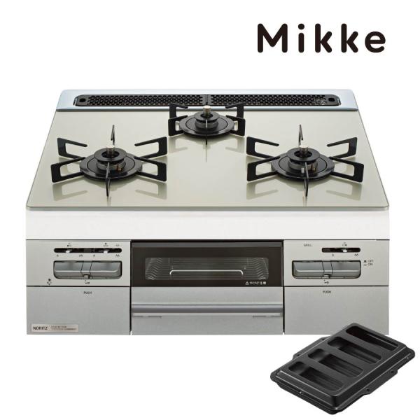 ノーリツ N3WV6RWAP2SIC-13A Mikke ミッケ オートタイプ ビルトインコンロ 幅60cm ムーンシルバーガラストップ 【都市ガス】|RH家電SHOP店
