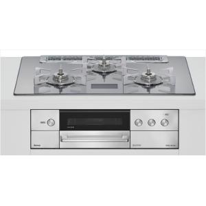 RHS71W38M13VCSTW-LPG リンナイ DELICIA(デリシア) AC100V電源タイプ ビルトインコンロ 幅75cm オーブン接続対応 プラチナミラーD 【プロパンガス】