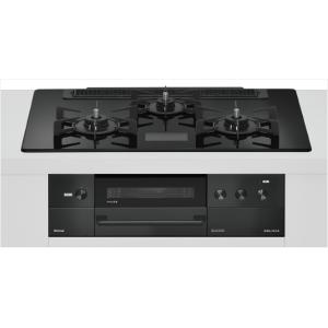 RHS72W38M17VNBW-LPG リンナイ DELICIA(デリシア) AC100V電源タイプ ビルトインコンロ 幅75cm オーブン接続不可 クリスタルブラック 【プロパンガス】